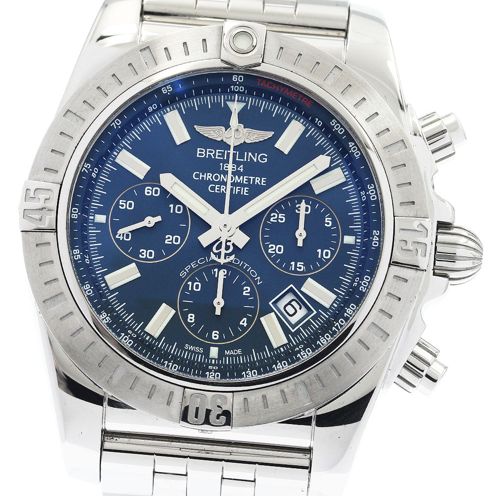 BREITLING Chronomat AB0115 Date Navy Dial Automatic Men's Watch_939572