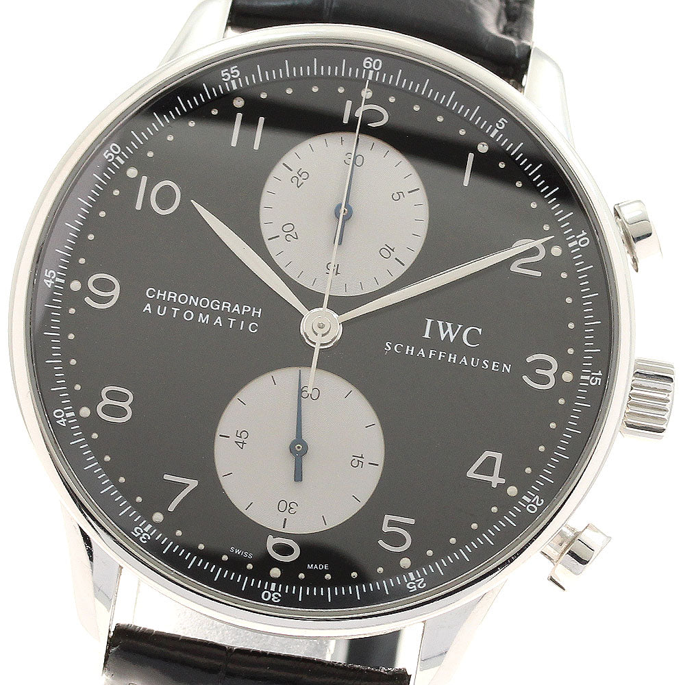 IWC SCHAFFHAUSEN Portugese IW371404 Chronograph Black / Silver Dial Automatic Men's Watch_939589