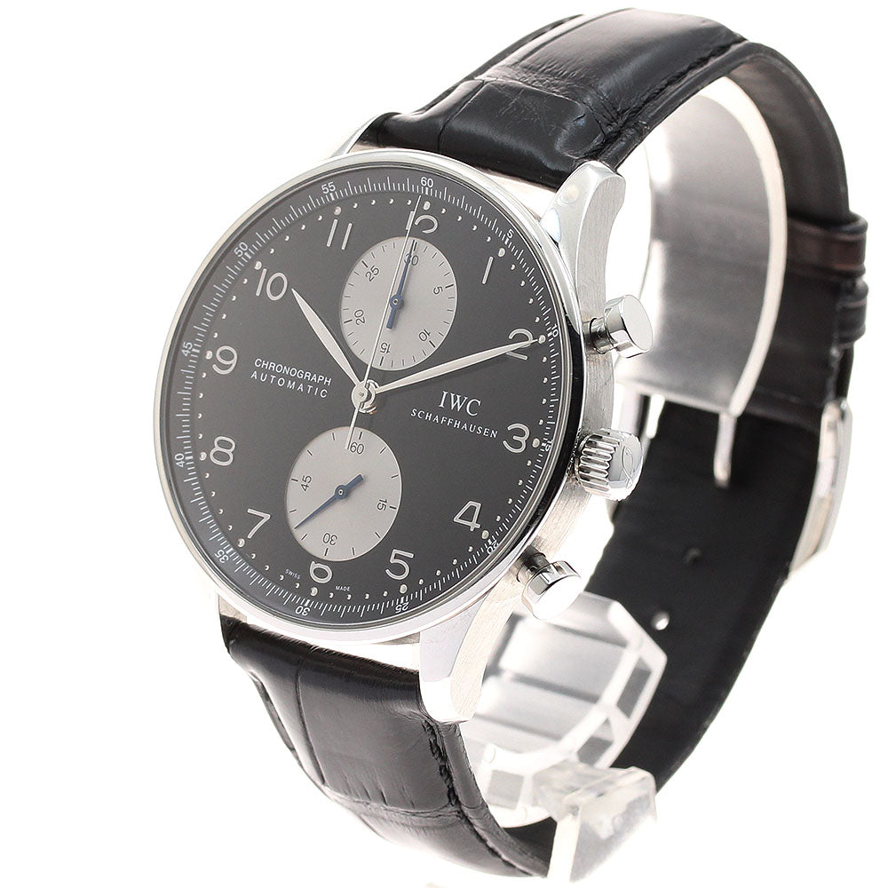 IWC SCHAFFHAUSEN Portugese IW371404 Chronograph Black / Silver Dial Automatic Men's Watch_939589