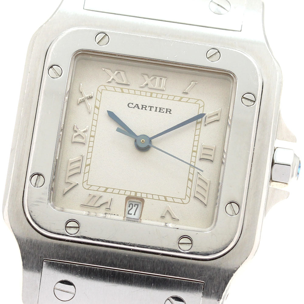 CARTIER Santos Galbee LM W20025D6 Date beige Dial Quartz Men's Watch_939599