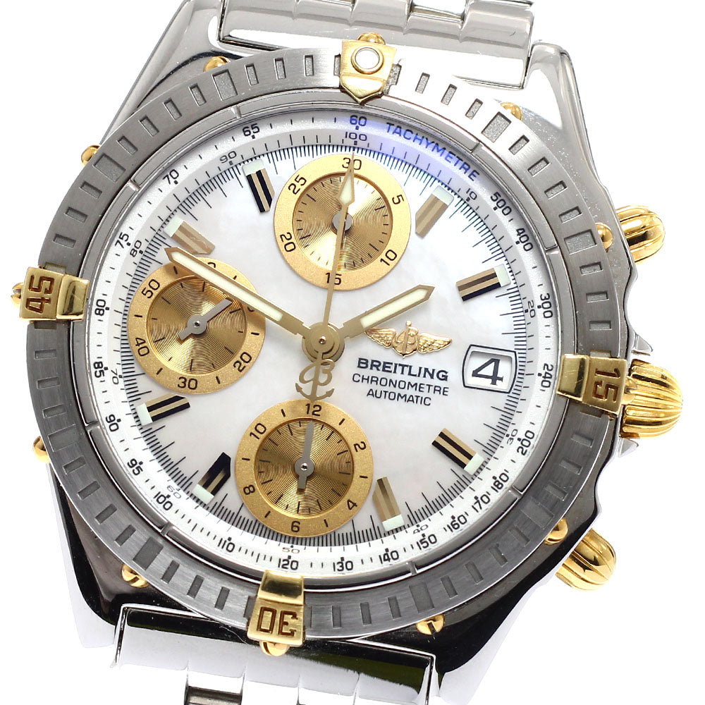 BREITLING Chronomat Bikoro B13352 Date White shell / gold Dial Automatic Men's Watch_939600