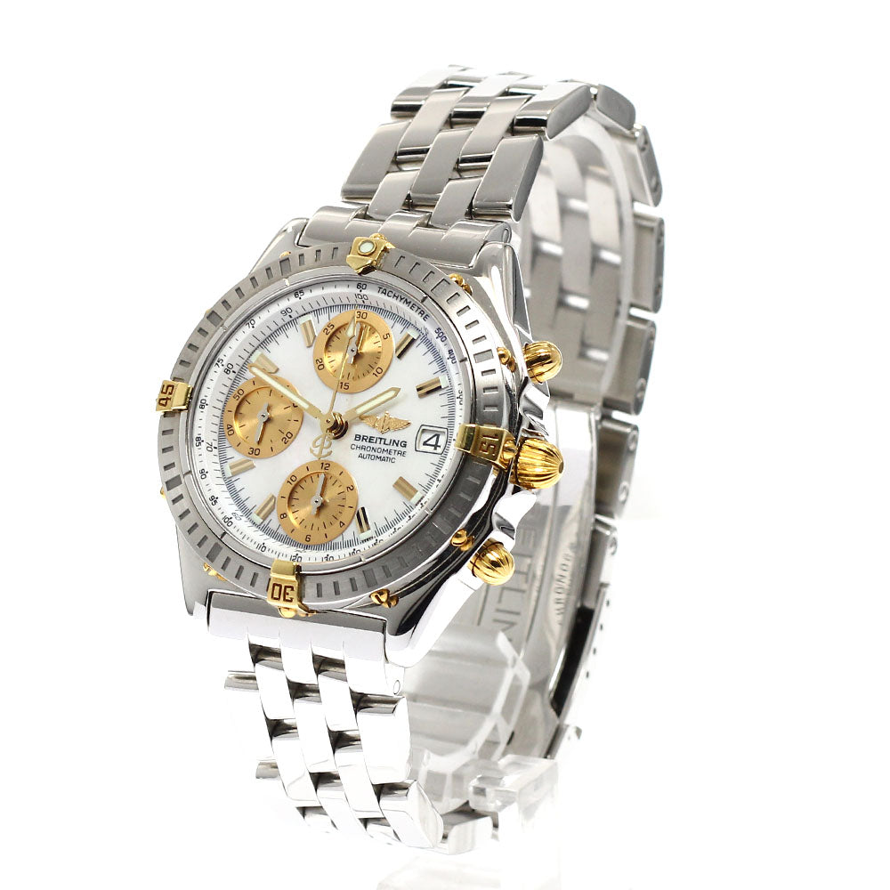 BREITLING Chronomat Bikoro B13352 Date White shell / gold Dial Automatic Men's Watch_939600