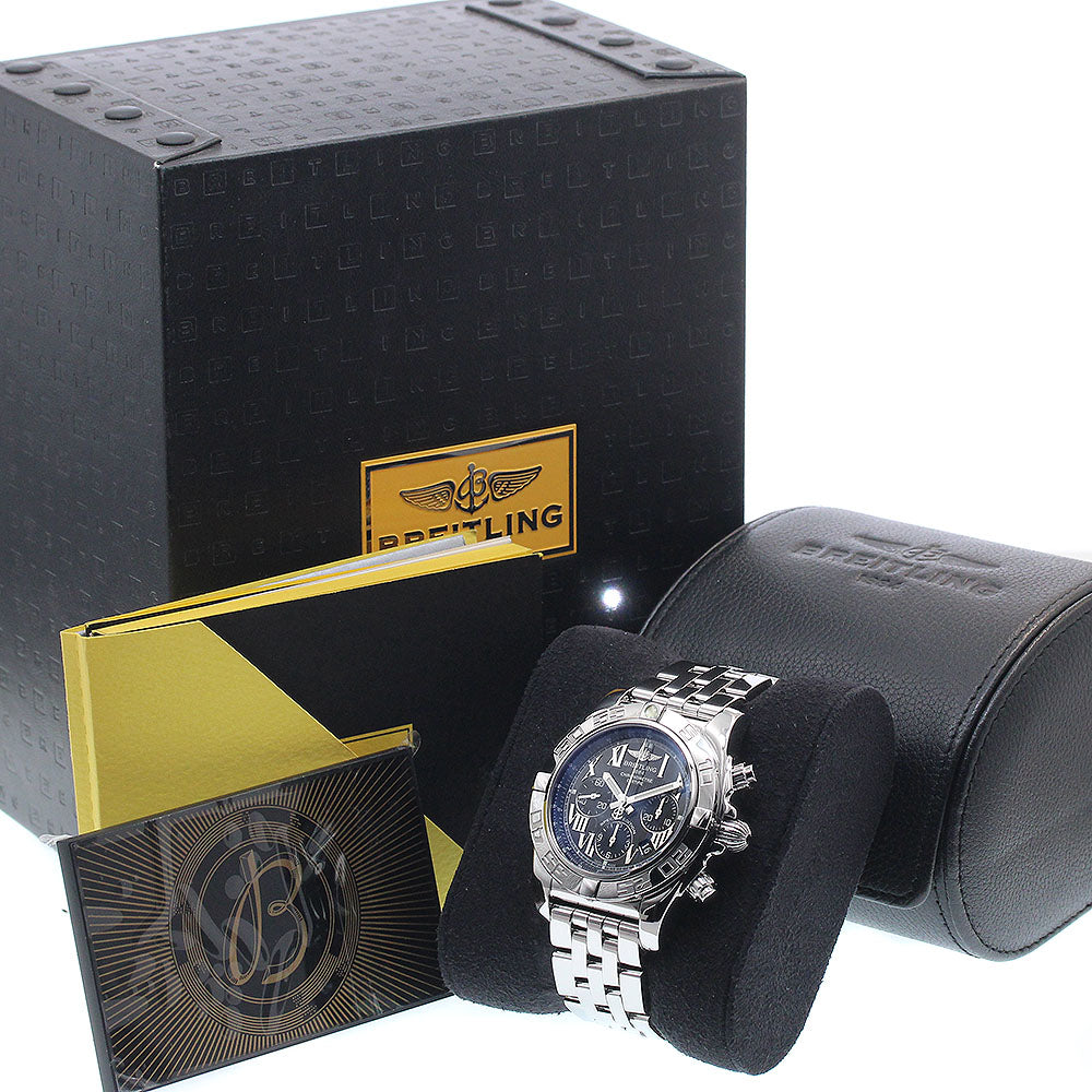 BREITLING Chronomat 44 AB0110 Chronograph black Dial Automatic Men's_939603