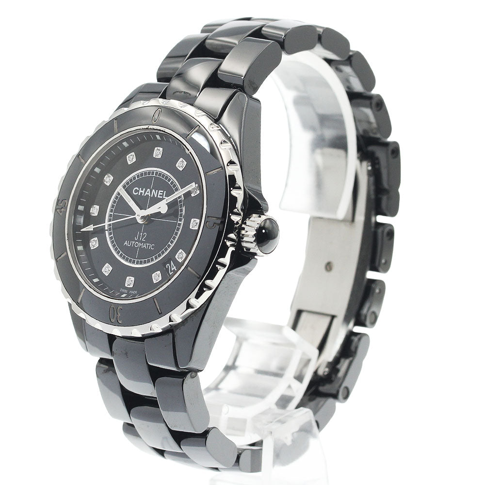CHANEL J12 38mm H1626 Black ceramic 12P diamond Automatic Men's Watch_939627