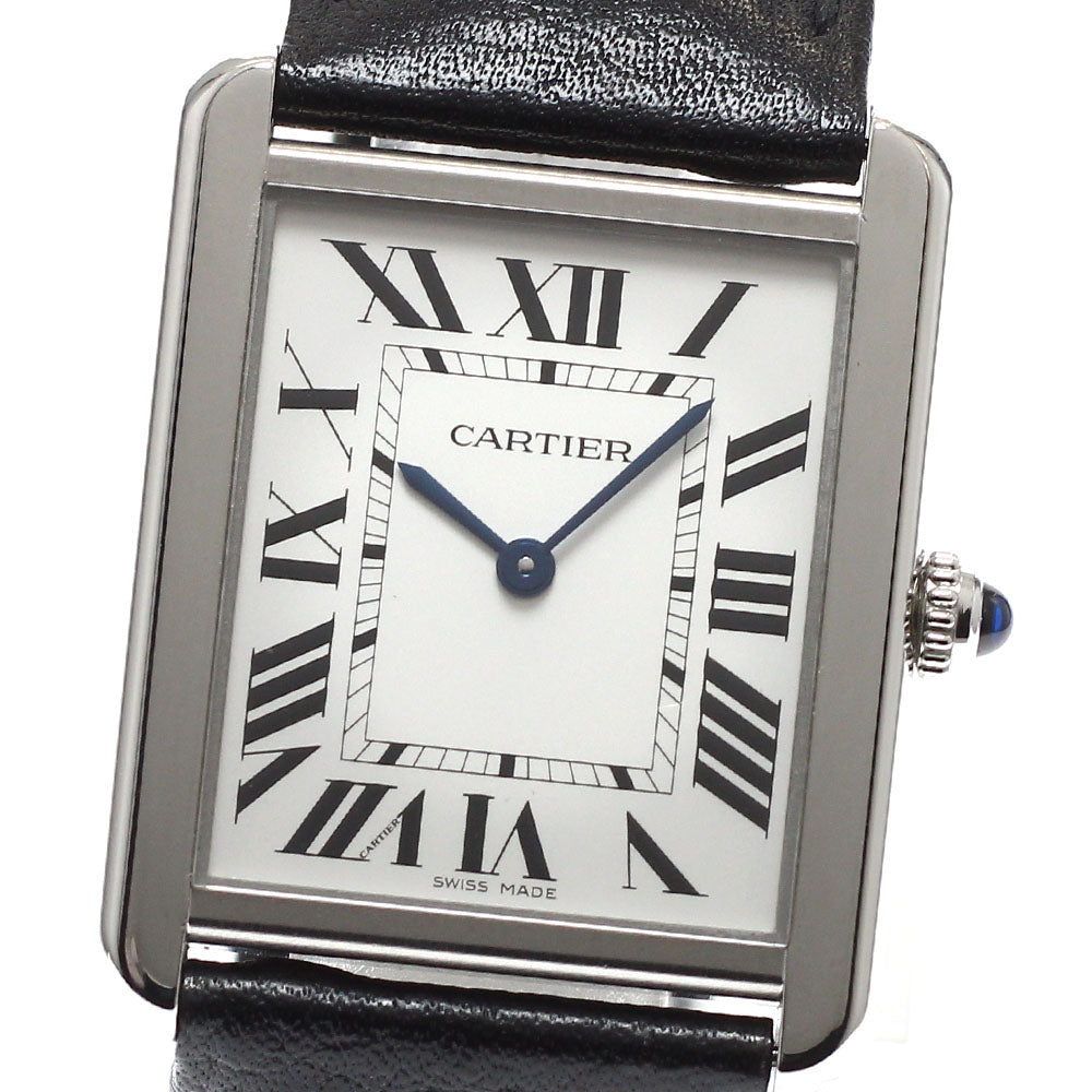 CARTIER Tank solo LM WSTA0028 Silver Dial Quartz Men's Watch_939661