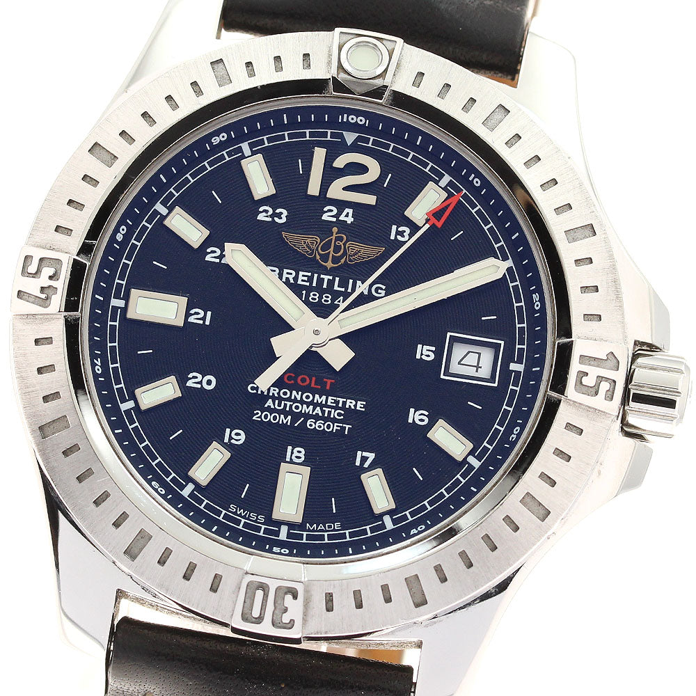 BREITLING Colt 41 Automatic A17313 Date Black Dial Men's Watch_939685
