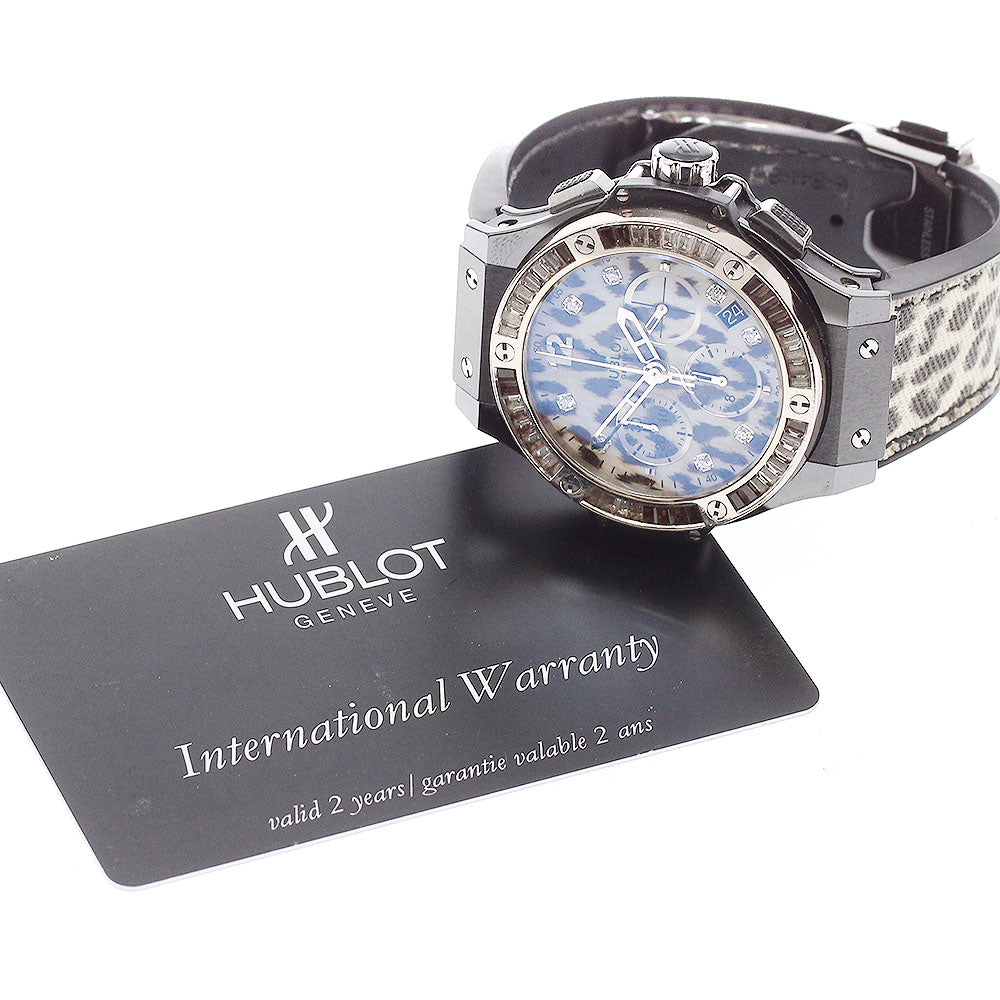 HUBLOT Big Bang Ceramic Snow Leopard 341.CW.7717.NR.1977C Date Chronograph Beige / black Dial Automatic Boy's Watch_939694