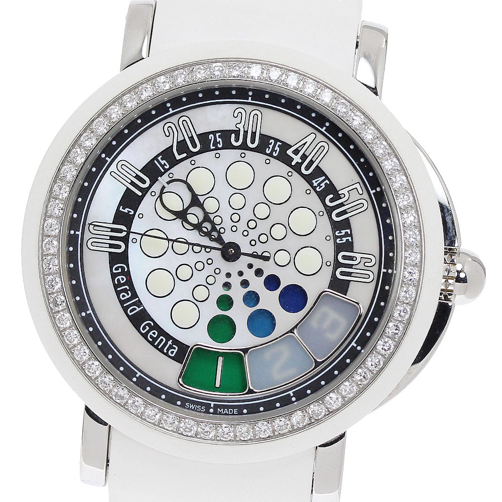 Gerald Genta Retro sports RSP.X.10 Diamond Bezel White shell Dial Automatic Men's Watch_939707