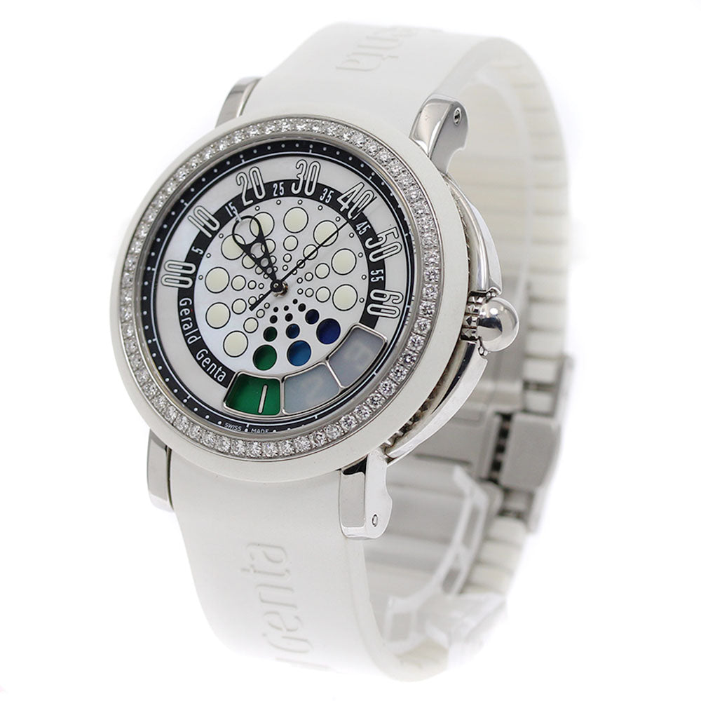 Gerald Genta Retro sports RSP.X.10 Diamond Bezel White shell Dial Automatic Men's Watch_939707