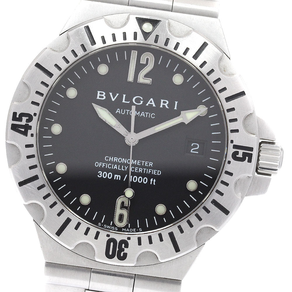 BVLGARI Diagono Scuba SD40S Date black Dial Automatic Men's Watch_939722