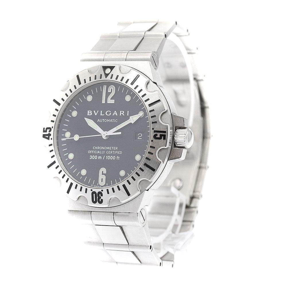 BVLGARI Diagono Scuba SD40S Date black Dial Automatic Men's Watch_939722