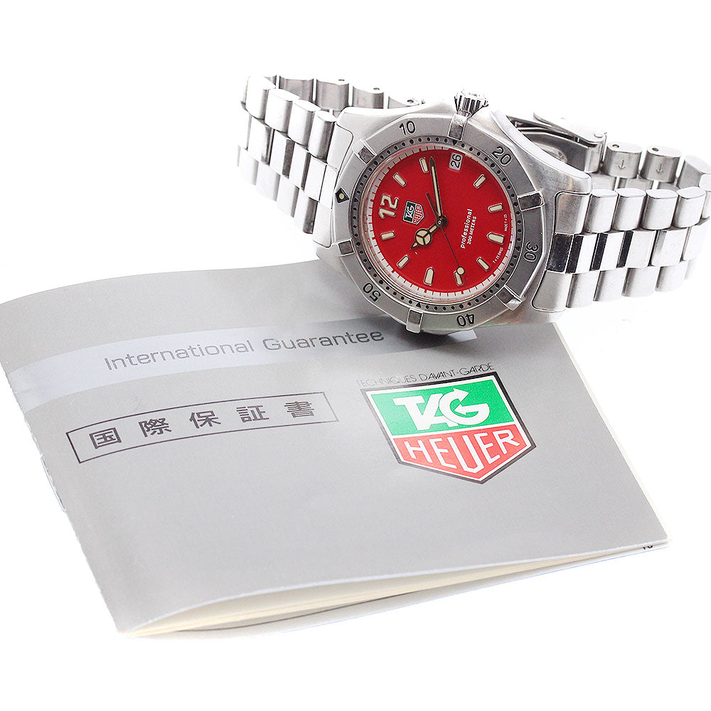 TAG HEUER 2000 Series Professional WK1114 Date Red Dial Quartz Men's_939750