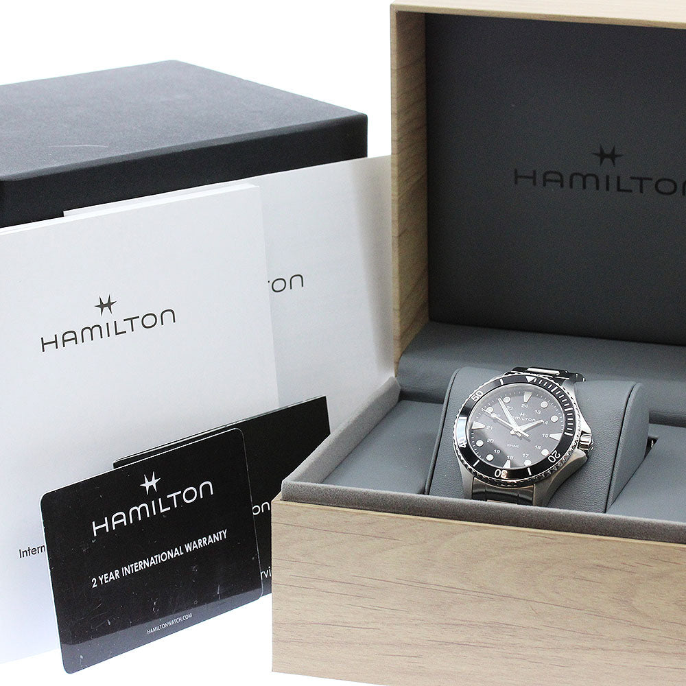 HAMILTON Khaki Navy Scuba H822010 black Dial Quartz Men's Watch_939760