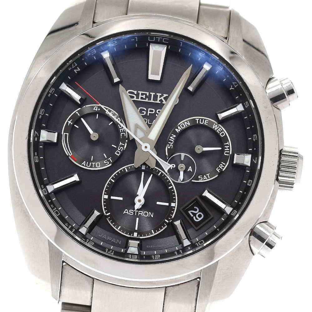 SEIKO Astron SBXC021/5X53-0AJ0 black Dial Solar Powered Radio Men's Watch_939765