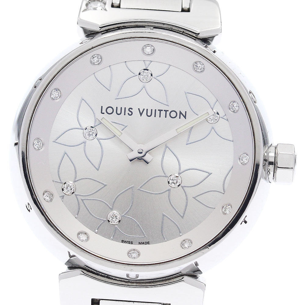 LOUIS VUITTON Tambour Lovely Diamonds Q131F 18P diamond Quartz Ladies_939777