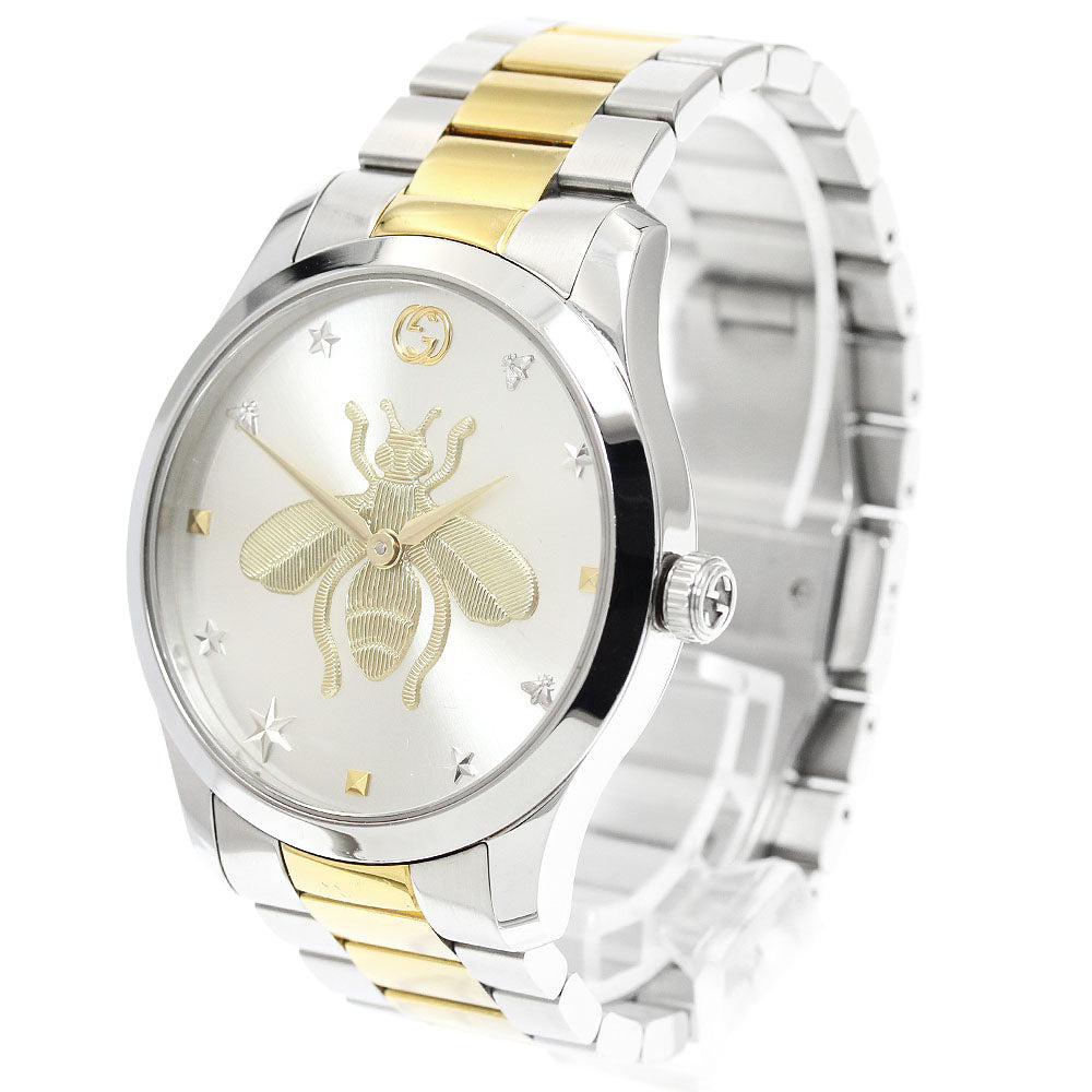 GUCCI G timeless bee 126.4/YA1264131 Silver / Gold Dial Quartz Boy's_939780