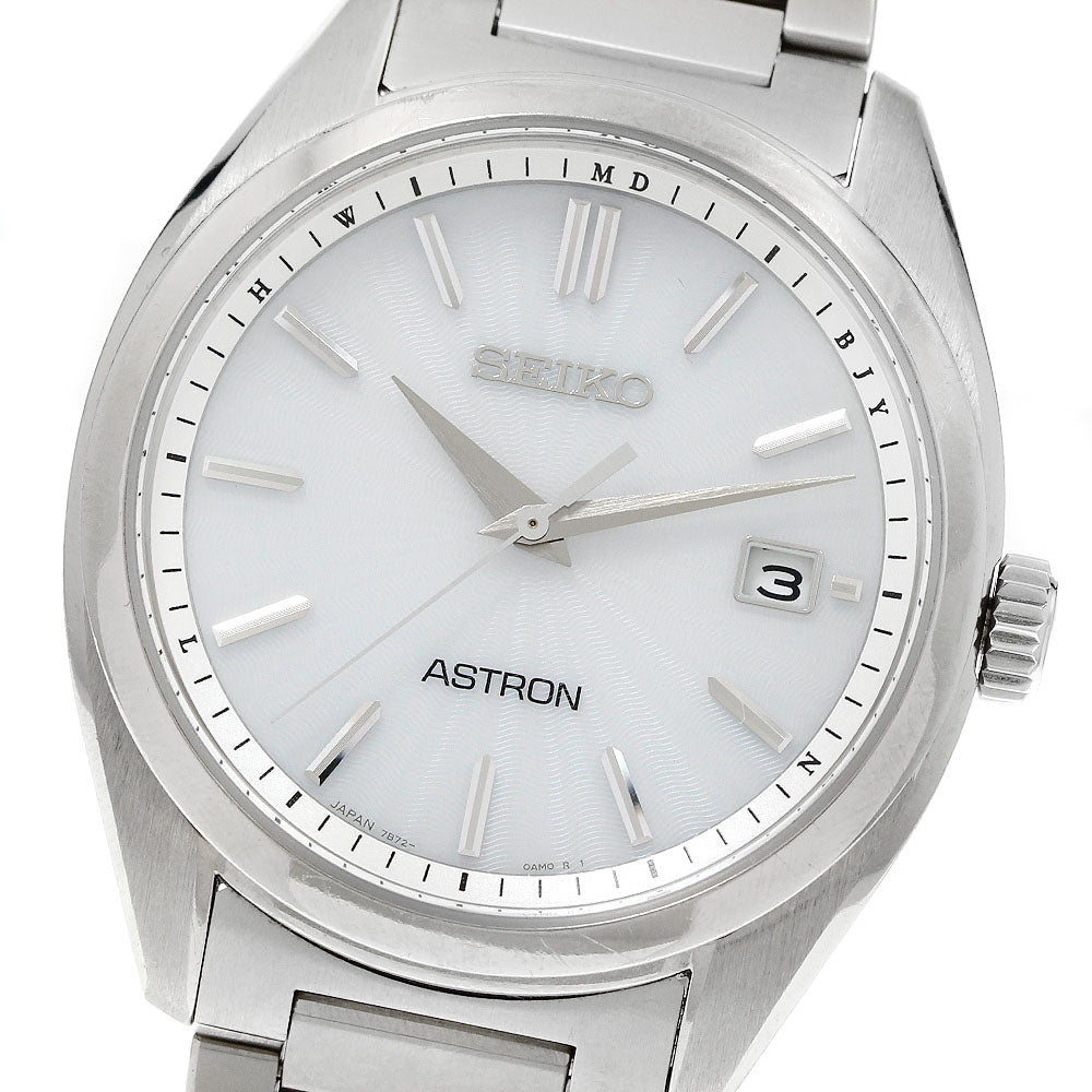 SEIKO Astron SBXY029/7B72-0AD0 Date white Dial Solar Powered Radio Men's_939803