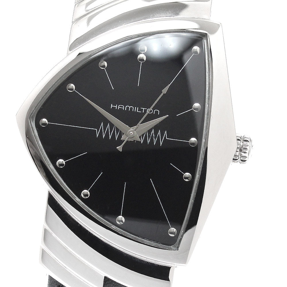 HAMILTON Ventura H244112/H24411732 Black Dial Quartz Men's Watch_939806