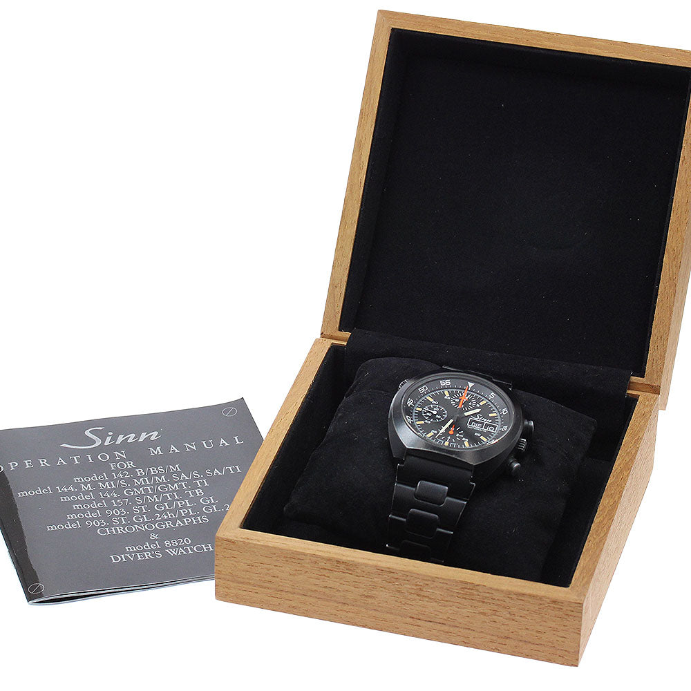 Sinn Space Chronograph Mission D1 142.BS Day date black Dial AT Men's_939809