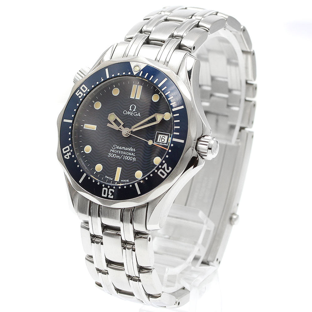 OMEGA Seamaster300 2561.80 Date Navy Dial Quartz Boy's Watch_939821