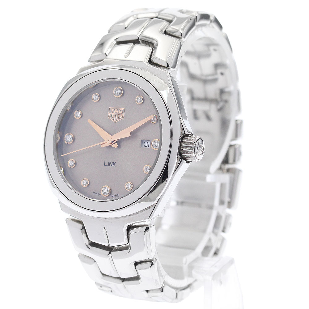 TAG HEUER Link WBC131E Date Gray brown Dial Quartz Ladies Watch_939845