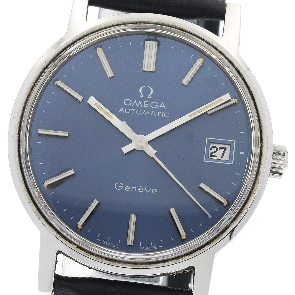 OMEGA Geneve 162 0163 Date Cal.1012 blue Dial Automatic Men's Watch_939846