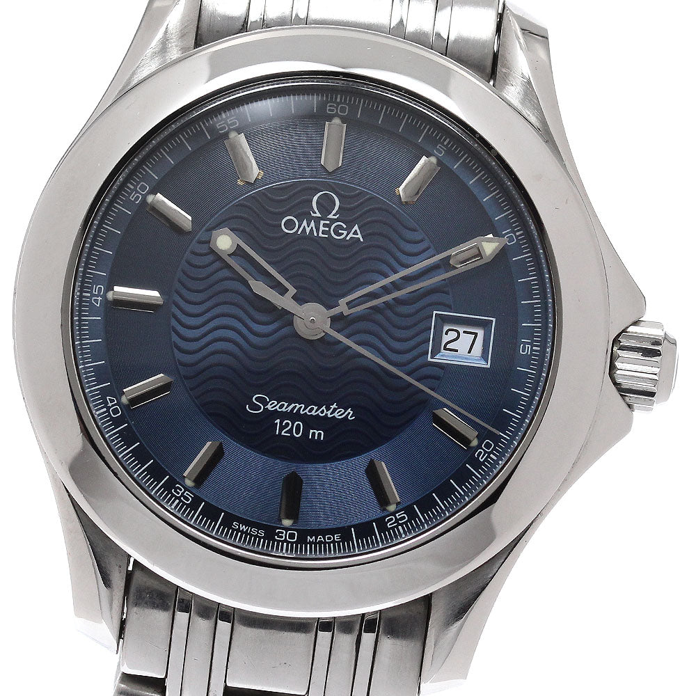 OMEGA Seamaster120 2511.81 Date Navy Dial Quartz Men's Watch_939903