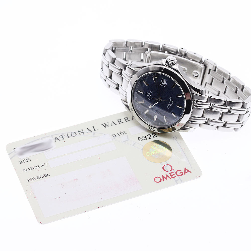 OMEGA Seamaster120 2511.81 Date Navy Dial Quartz Men's Watch_939903