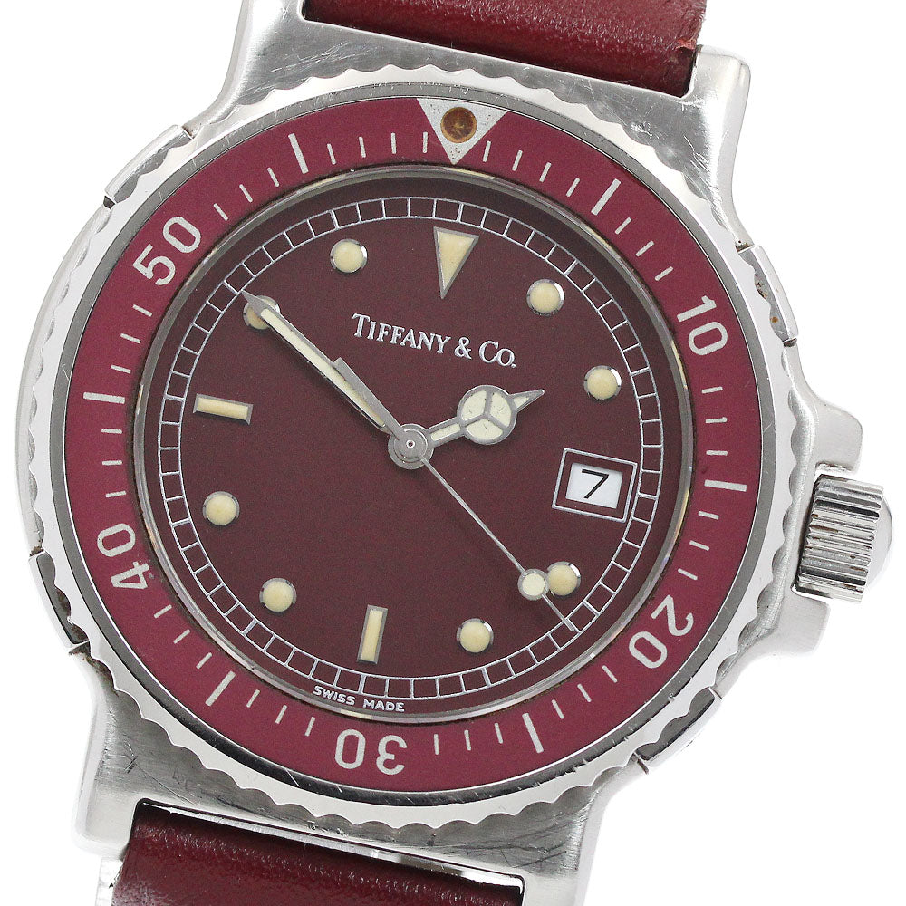 TIFFANY&Co. Divers M0710 Date Bordeaux Dial Quartz Men's Watch_939914