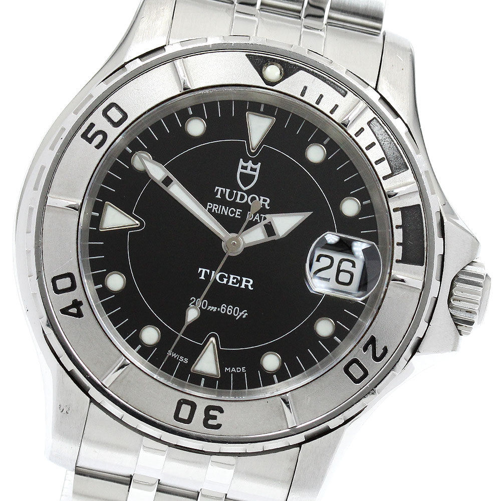 TUDOR Prince Date Hydro Note Tiger 89190 Black Dial Automatic Men's Watch_939917