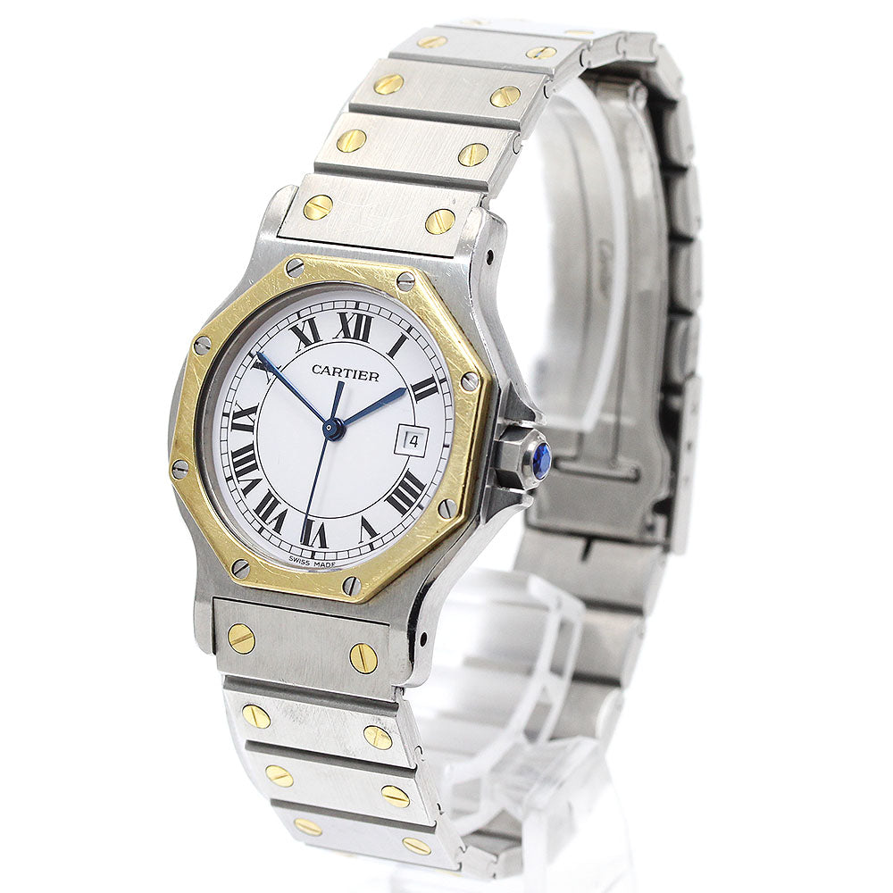 CARTIER Santos Octagon LM 81037288 Date white Dial Automatic Men's Watch_939967
