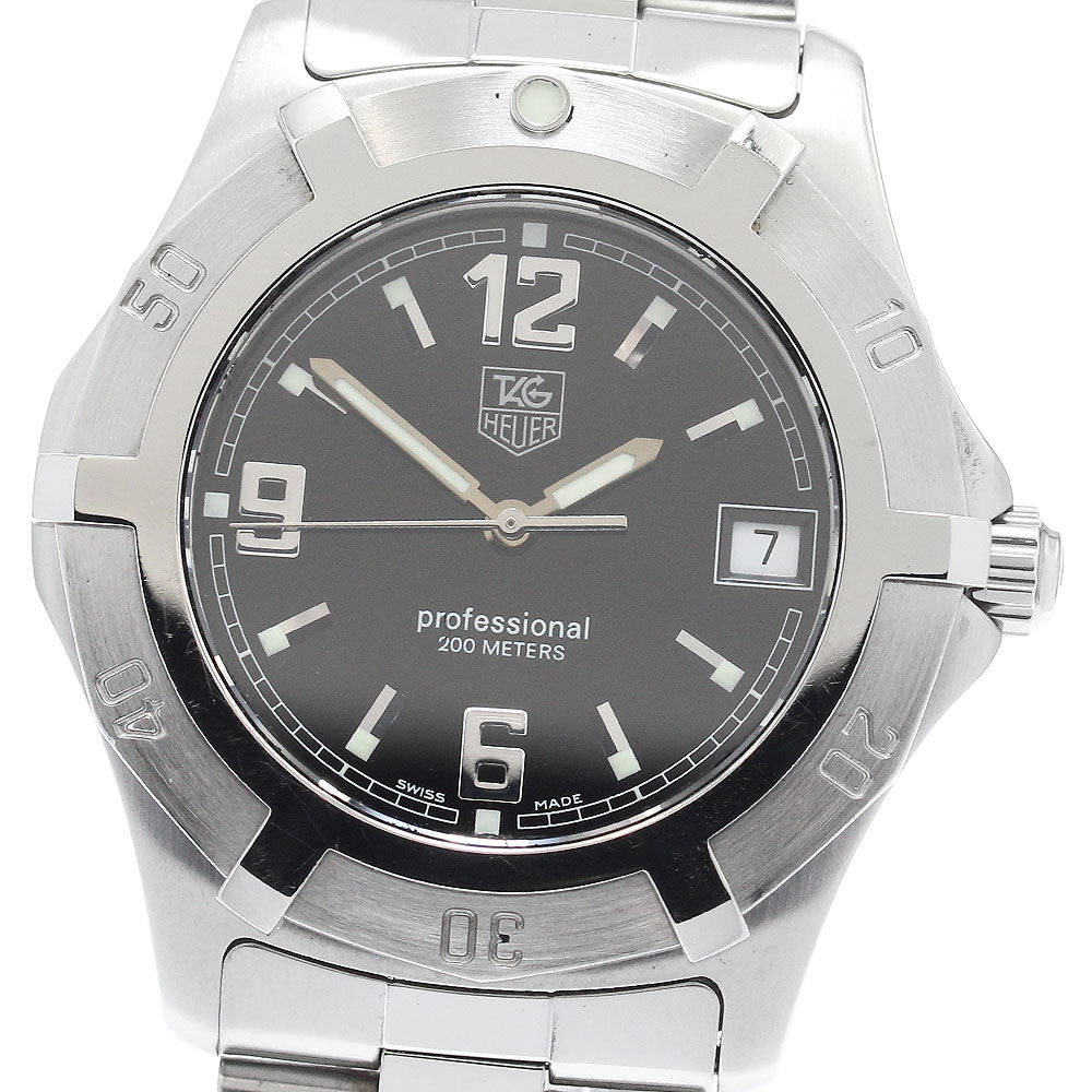 TAG HEUER 2000 Series Exclusive WN1110 Date Black Dial Quartz Men's Watch_939997