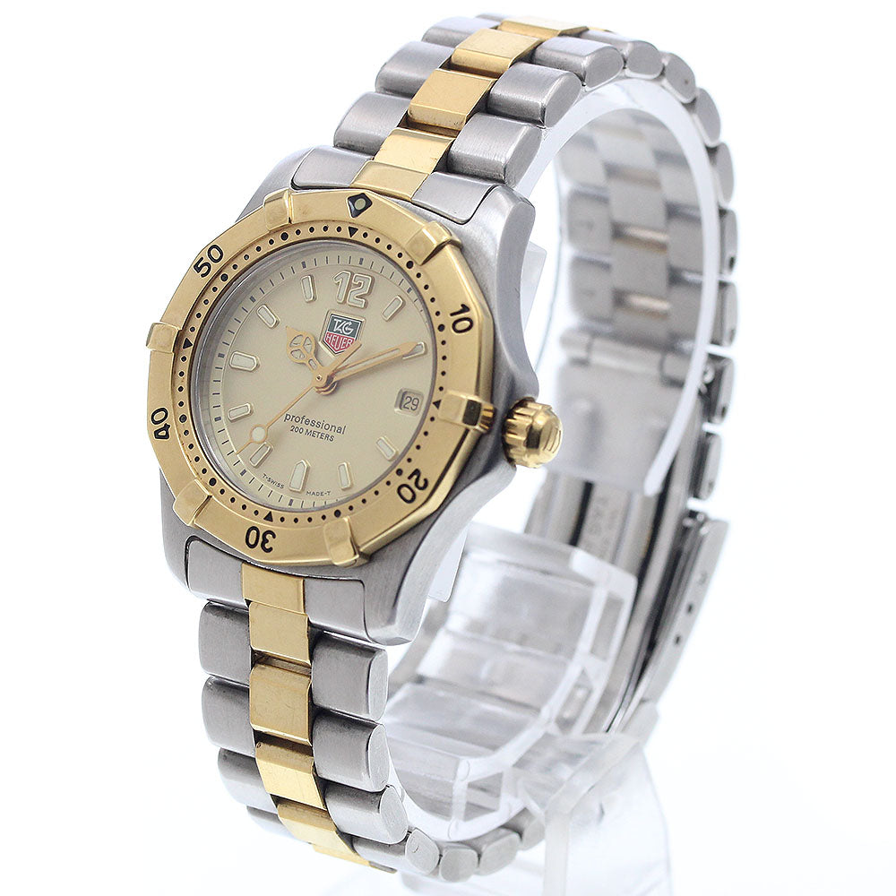 TAG HEUER 2000 series WK1321 Date gold Dial Quartz Ladies Watch_939999