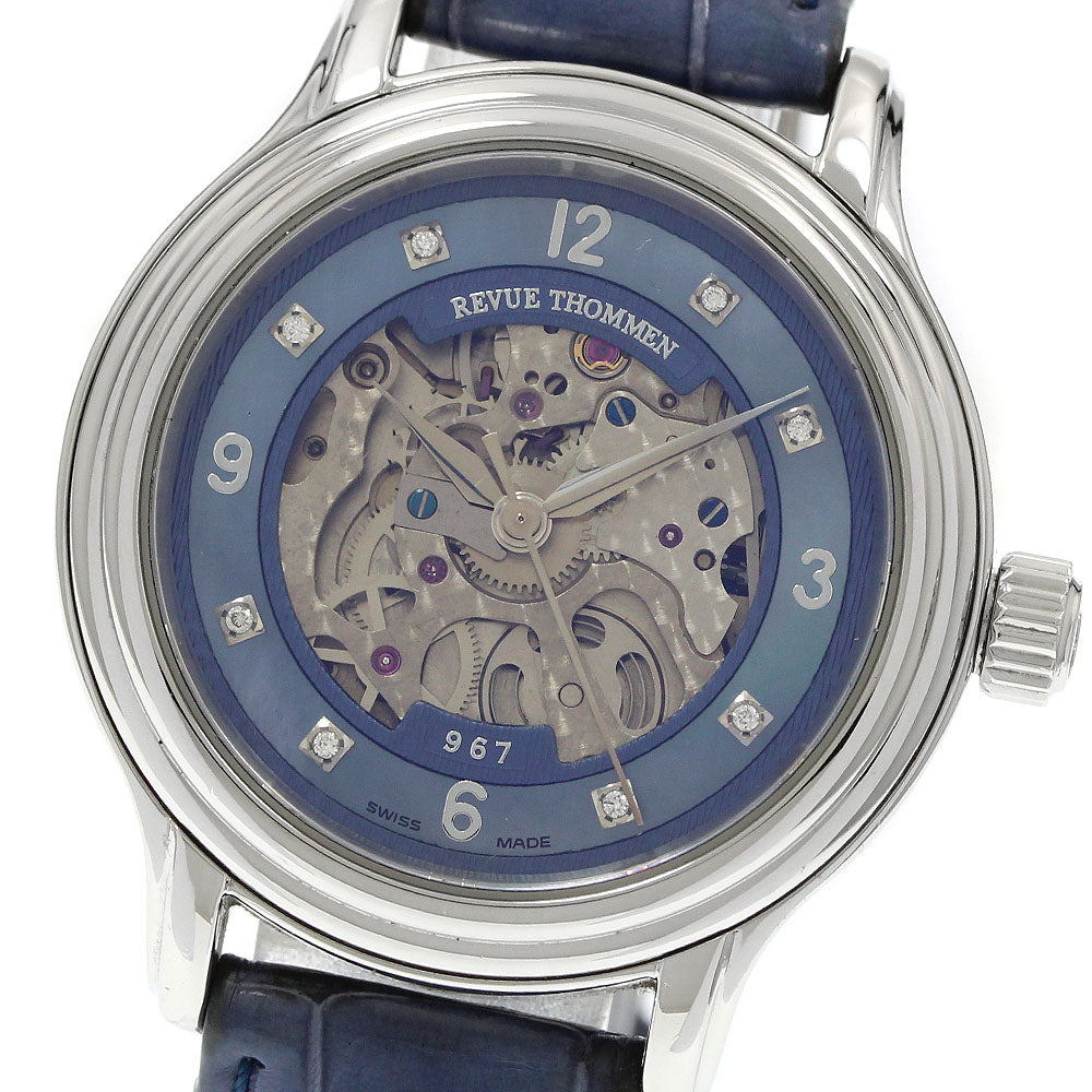 REVUE THOMMEN 12500.2 8P diamond Blue Shell/Skeleton Dial Automatic Ladies Watch_940005