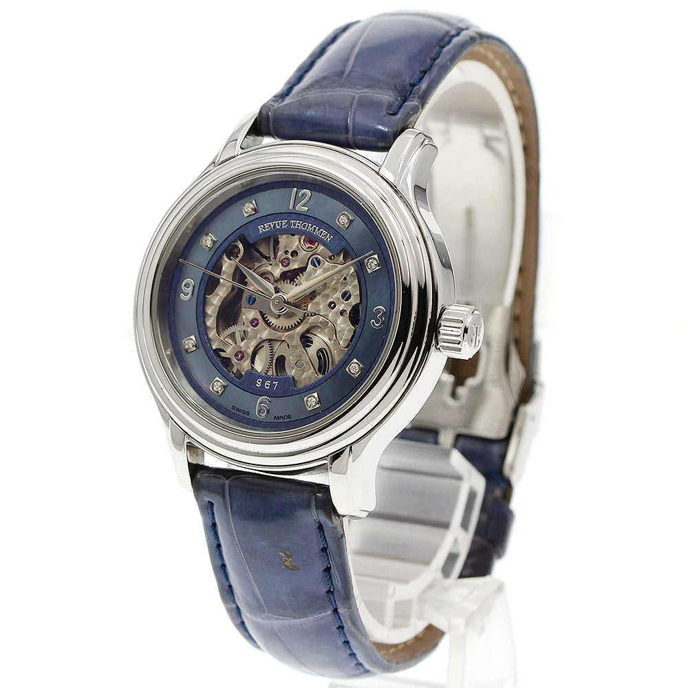 REVUE THOMMEN 12500.2 8P diamond Blue Shell/Skeleton Dial Automatic Ladies Watch_940005