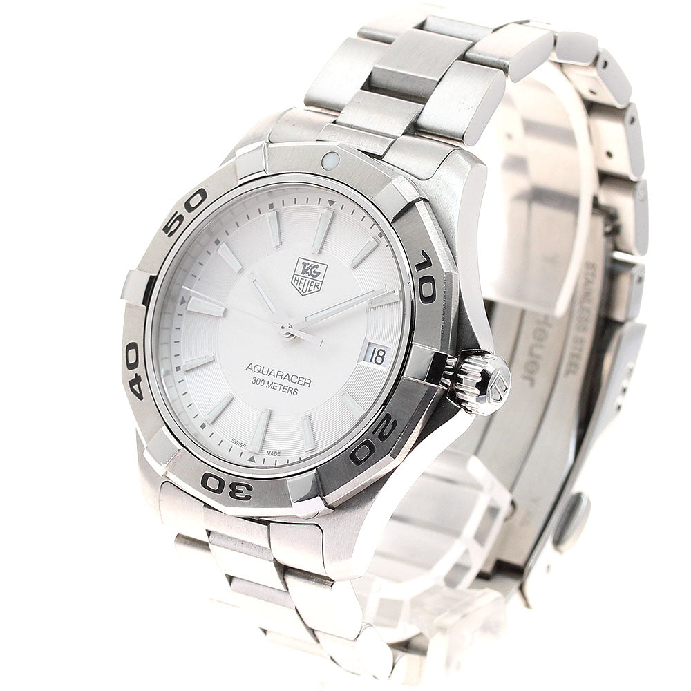 TAG HEUER Aqua racer WAP1111 Date Silver Dial Quartz Men's Watch_940012