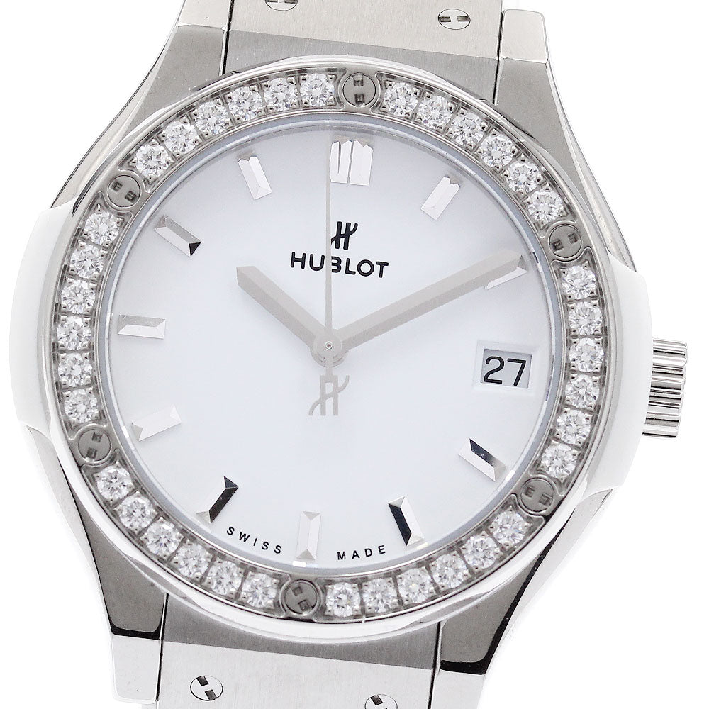 HUBLOT Classic fusion 581.NE.2010.LR.1204 Diamond Bezel white Dial Quartz Ladies Watch_940024