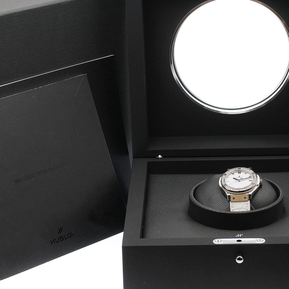 HUBLOT Classic fusion 581.NE.2010.LR.1204 Diamond Bezel white Dial Quartz Ladies Watch_940024