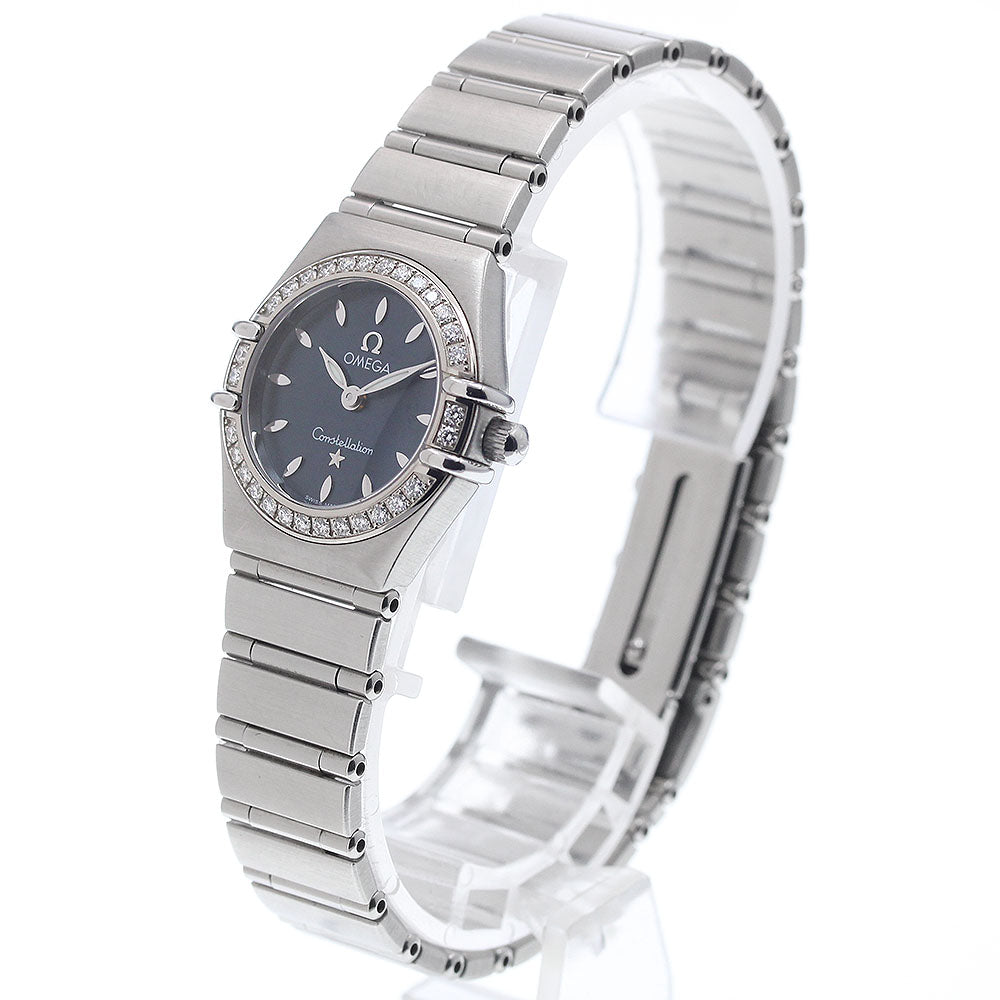 OMEGA Constellation Mini 1466.88 Diamond Bezel Navy Dial Quartz Ladies_940039