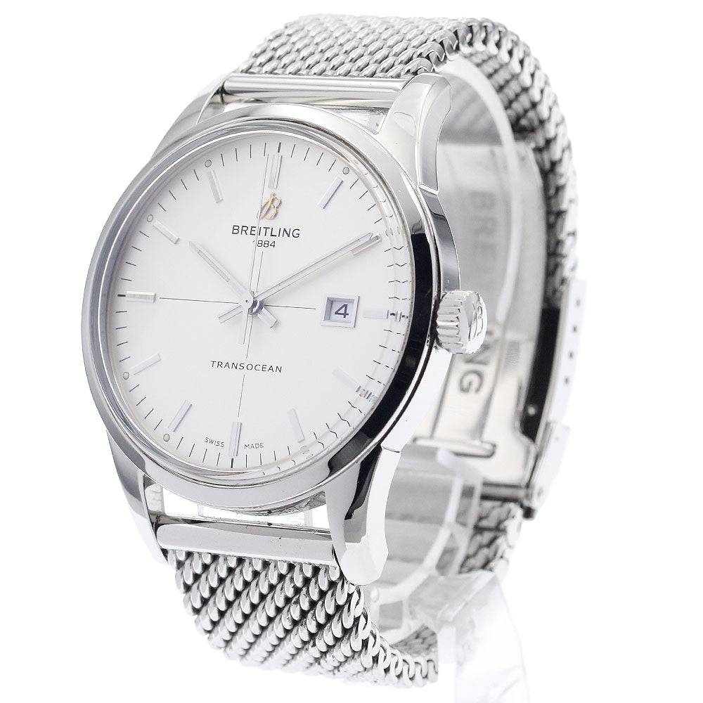 BREITLING Transocean A10360 Date Silver Dial Automatic Men's Watch_940072