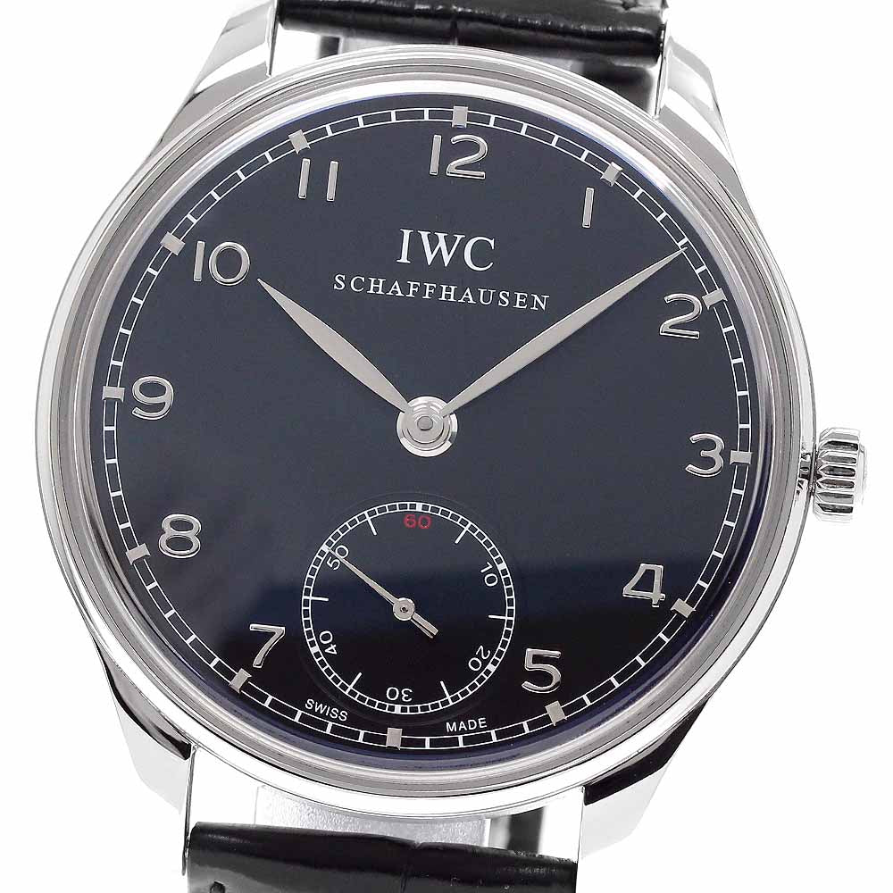 IWC SCHAFFHAUSEN Portugese IW545407 Small seconds black Dial Hand Winding Men's Watch_940120