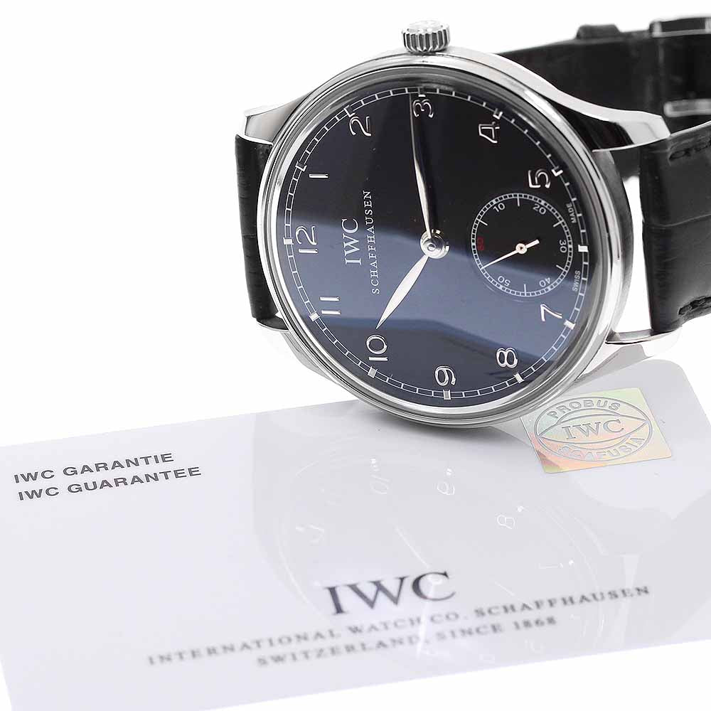 IWC SCHAFFHAUSEN Portugese IW545407 Small seconds black Dial Hand Winding Men's Watch_940120