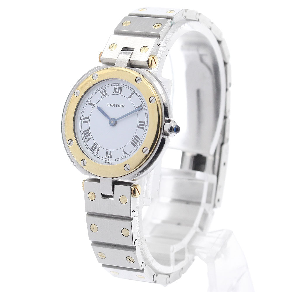 CARTIER Santos Round SM 84038288 White Dial Quartz Ladies Watch_940129