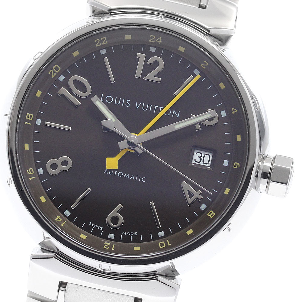 LOUIS VUITTON Tambour Q1131 GMT Date Brown Dial Automatic Men's Watch_940155