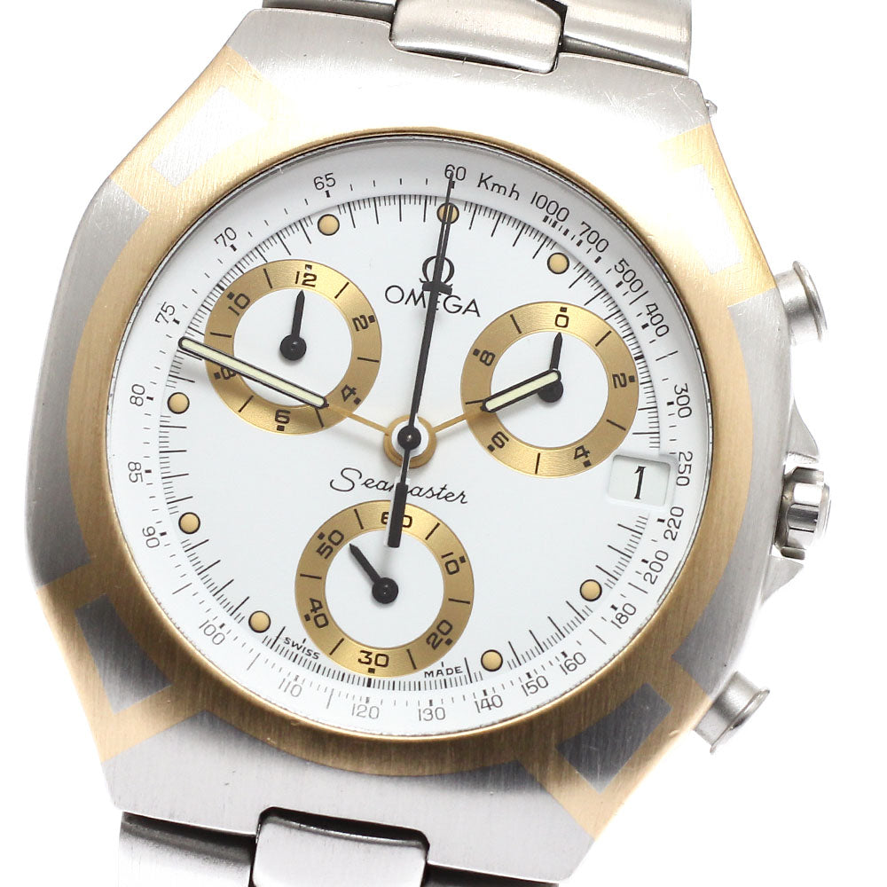 OMEGA Seamaster Polaris Chronograph white Dial Quartz Men's Watch_940169
