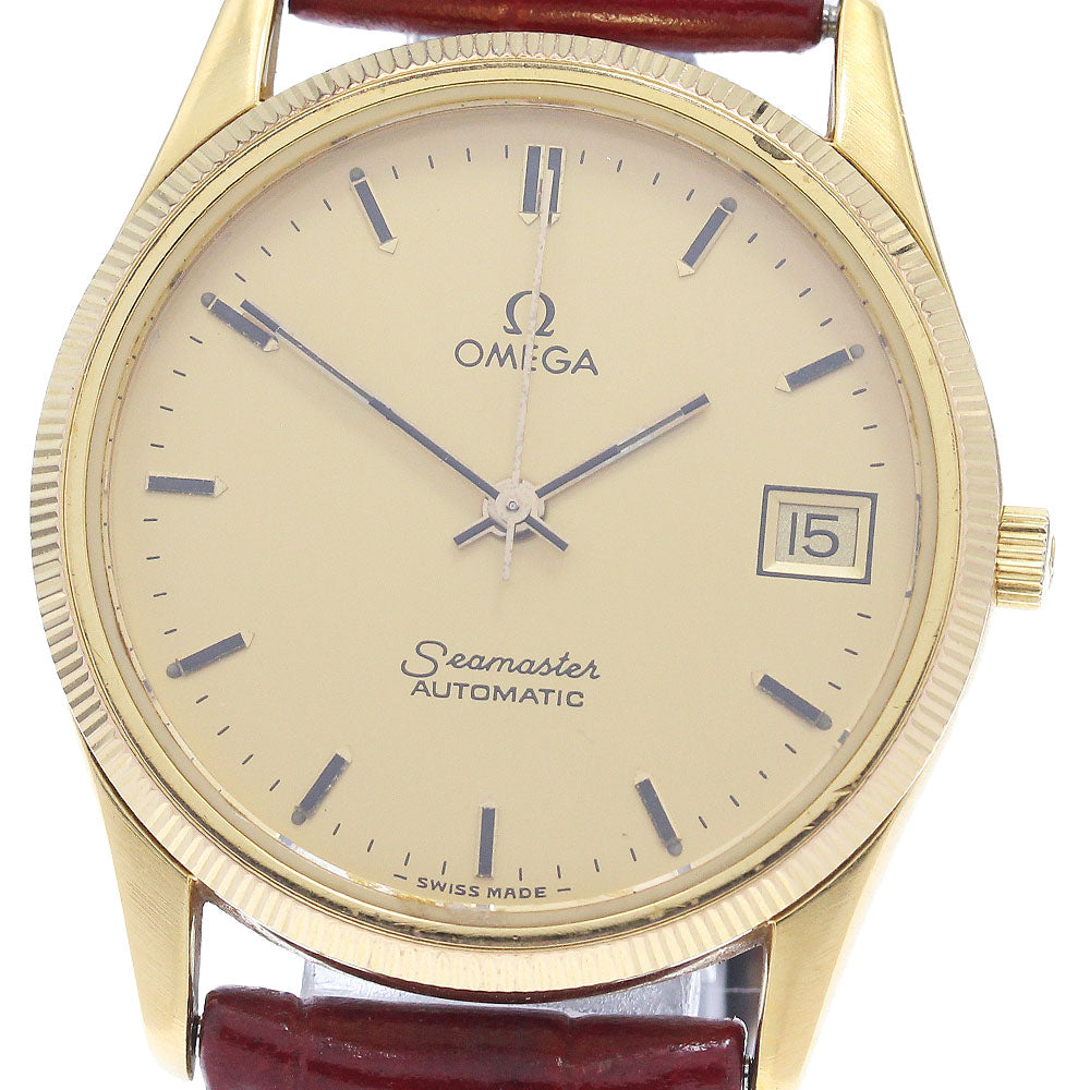 OMEGA Seamaster 166.0277/366.0875 Cal.1110 Date gold Dial Automatic Men's Watch_940190