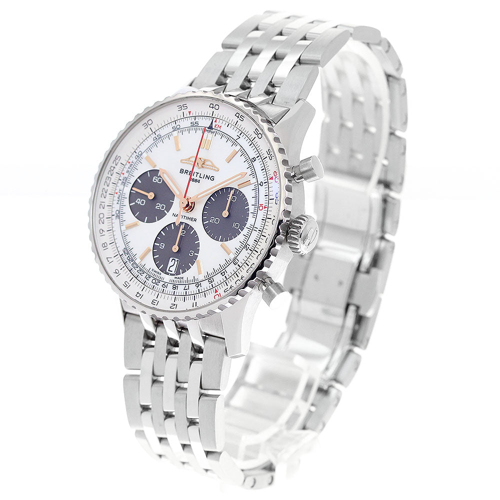 BREITLING Navitimer B01 AB0139 Chronograph shell dial White shell / gray Dial Automatic Men's Watch_940191