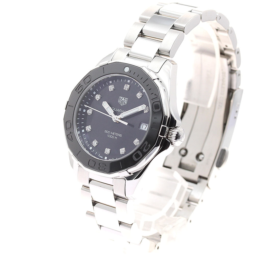 TAG HEUER Aqua racer WAY131M 11P Diamond Date Black shell Dial Quartz Ladies Watch_940213