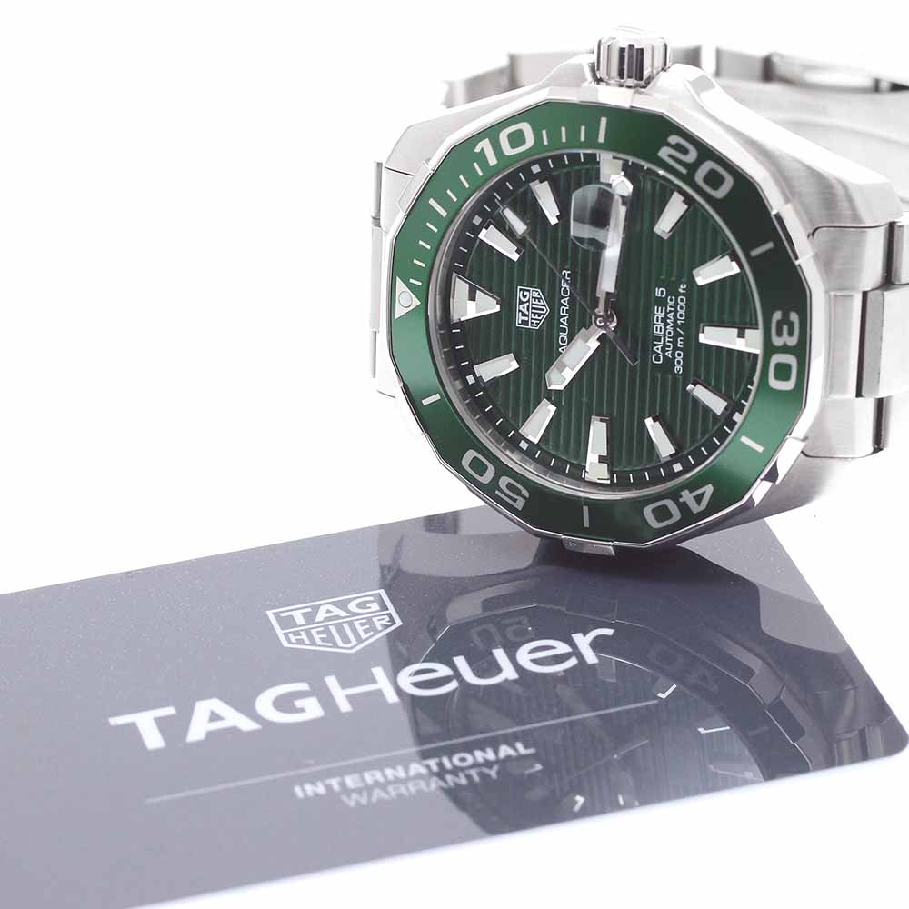 TAG HEUER Aqua racer WAY201S-0 Caliber 5 green Dial Automatic Men's Watch_940215