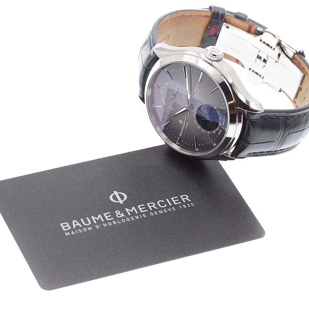 Baume & Mercier Clifton Bomatic 65890/M0A10548 Day Date Moon Phase gray Dial Automatic Men's Watch_940229